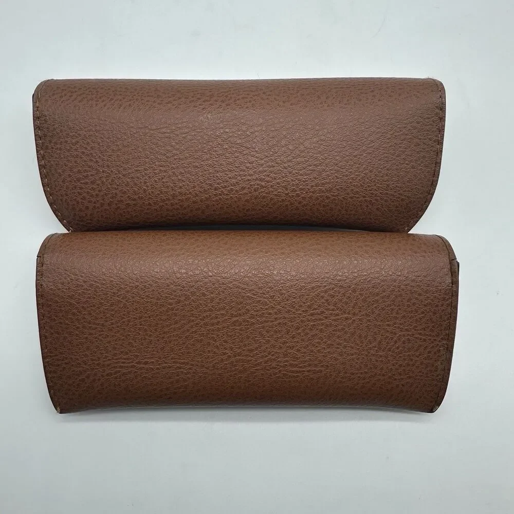 Lot of 4 Authentic Ray-Ban Sunglasses Cases Only Brown Tan Leather Snap Set